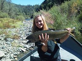 Andy M daughter Salmon Fishing Trinity River