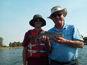 Bill and Grandson Fly Fishing on Sacramento River Northern California