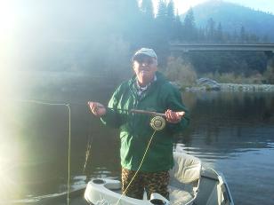 Dave flyfishing Trinity River November 2012 Adult Steelhead