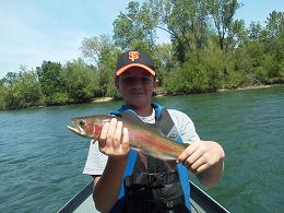 Debbies Son flyfishing sac river trout