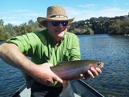 October flyfishing for rainbow trout sac river sundial bridge float